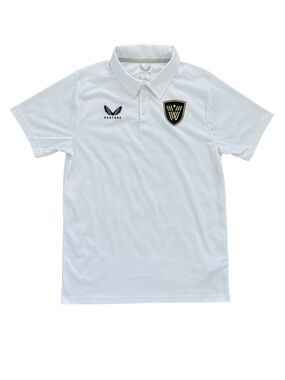 Castore Vancouver Warriors Lacrosse NLL Performance Polo Shirt White Men's Small